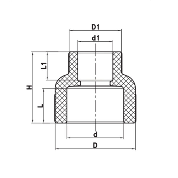 Муфта редукційна ВВ 110x63 PPR Koer K0216.PRO Муфта редукційна ВВ 110x63 PPR Koer K0216.PRO