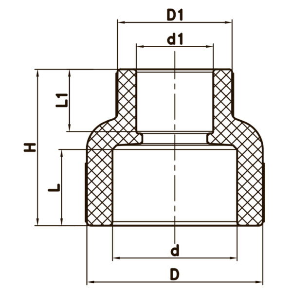 Муфта редукційна ВВ 63x50 PPR Koer K0040.PRO Муфта редукційна ВВ 63x50 PPR Koer K0040.PRO