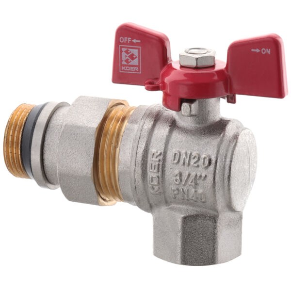 Кран з американкою 3/4" "антіпротечка"(Koer KR.228-Gi) кутовий Кран з американкою 3/4" "антіпротечка"(Koer KR.228-Gi) кутовий