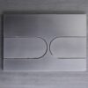 Панель змиву KOER KT-0604-07 240x160x10mm пластикова, кнопка закруглена (колір графіт)