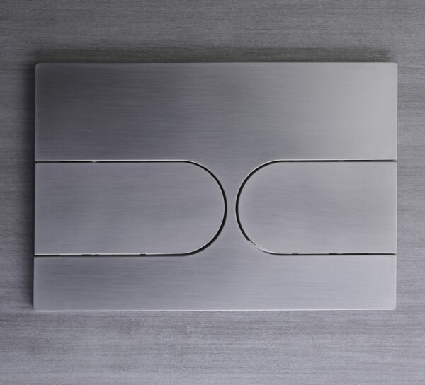 Панель змиву KOER KT-0604-07 240x160x10mm пластикова, кнопка закруглена (колір графіт)
