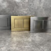 Панель змиву KOER KT-0612-07 240x160x10mm з нержавіючої сталі, кнопка квадратна (колір графіт) Панель змиву KOER KT-0612-07 240x160x10mm з нержавіючої сталі, кнопка квадратна (колір графіт)