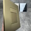 Панель змиву KOER KT-0607-12 157x198x3mm пластикова, кнопка квадратна (колір матове золото)