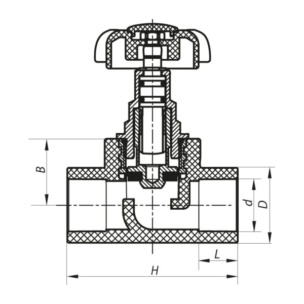 Кран вентильний 50 Koer PPR K0187.PRO Кран вентильний 50 Koer PPR K0187.PRO