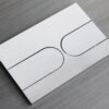 Панель змиву KOER KT-0604-01 240x160x10mm пластикова, кнопка закруглена (колір хром)