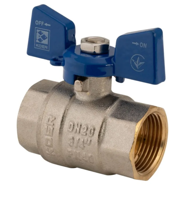 Кран кульовий Koer 3/4" ГГМ (KR.217.B) синій Кран кульовий Koer 3/4" ГГМ (KR.217.B) синій