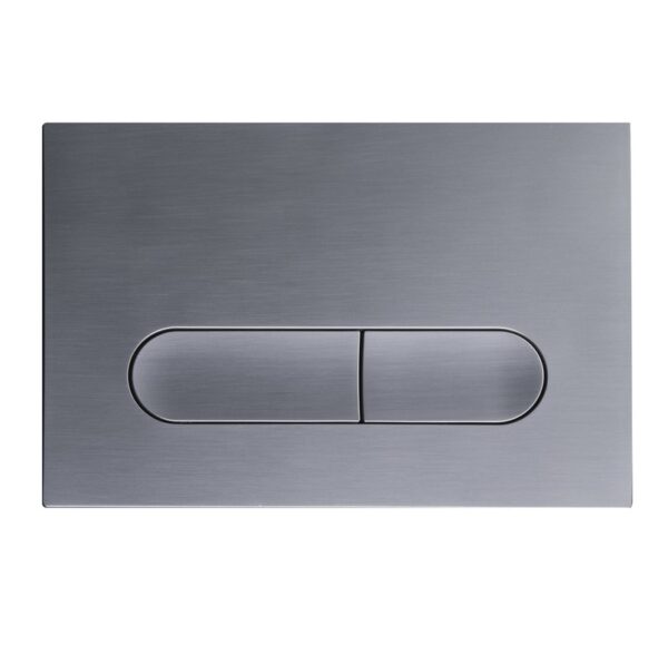 Панель змиву KOER KT-0608-07 240x160x10mm пластикова, кнопка закруглена (колір графіт)