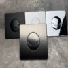 Панель змиву KOER KT-0606-07 157x198x3mm пластикова, кнопка закруглена (колір графіт)