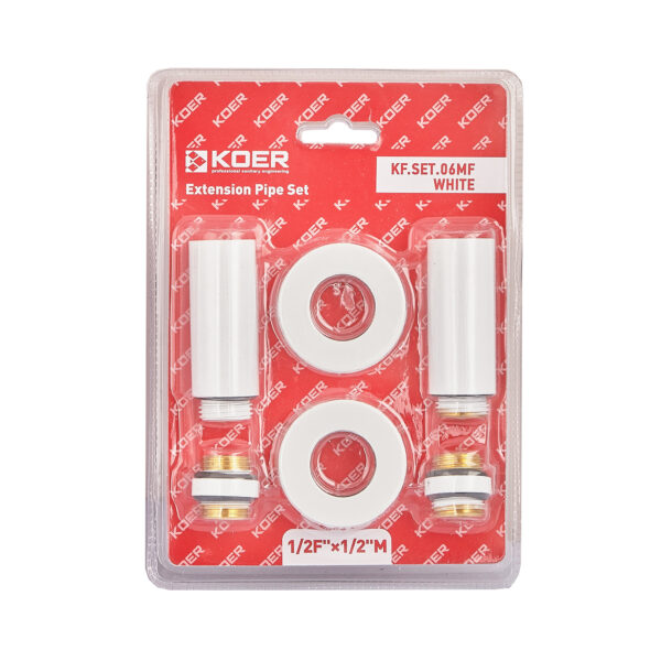 Комплект подовжувачів 1/2Fx1/2M білий KOER KF.SET.06MF WHITE Комплект подовжувачів 1/2Fx1/2M білий KOER KF.SET.06MF WHITE