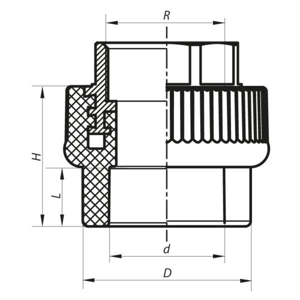 З'єднувальна муфта ВР 40x1.1/4F PPR Koer K0091.PRO