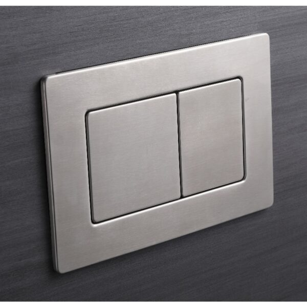 Панель змиву KOER KT-0612-02 240x160x10mm з нержавіючої сталі, кнопка квадратна SUS304 Панель змиву KOER KT-0612-02 240x160x10mm з нержавіючої сталі, кнопка квадратна SUS304