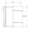 Муфта Koer KF.C08.WN - 3/4" без нікелю Муфта Koer KF.C08.WN - 3/4" без нікелю
