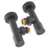 Комплект кранів рушникосушарки кутовий M1/2''xM1/2'' подовжений KOER KR.SET.535 BLACK Комплект кранів рушникосушарки кутовий M1/2''xM1/2'' подовжений KOER KR.SET.535 BLACK