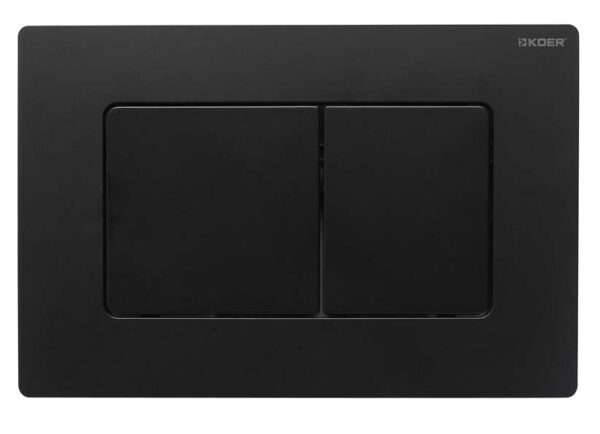 Панель змиву KOER KT-0602-05 240x160x10mm пластикова, кнопка квадратна (колір чорний матовий) Панель змиву KOER KT-0602-05 240x160x10mm пластикова, кнопка квадратна (колір чорний матовий)