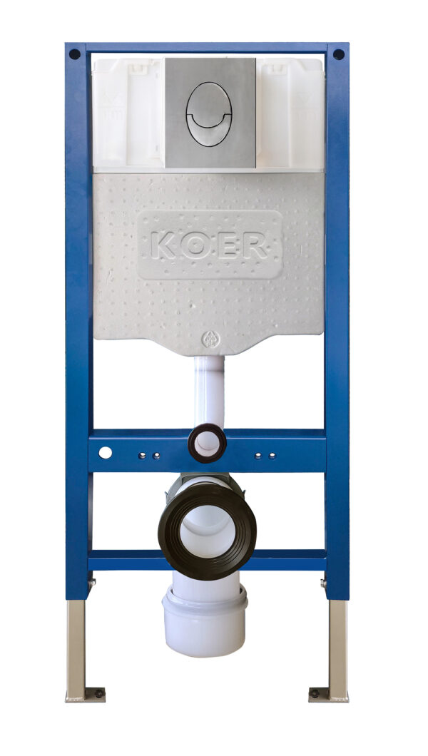Інсталяція для підвісного унітазу KOER KT-0503-01 500x126x1150mm з панеллю змиву KT-0606-01 хром Інсталяція для підвісного унітазу KOER KT-0503-01 500x126x1150mm з панеллю змиву KT-0606-01 хром