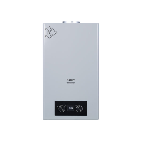 Газова колонка KOER KWH.G0110 GRAY димохідна 10 л/хв, колір сірий Газова колонка KOER KWH.G0110 GRAY димохідна 10 л/хв, колір сірий