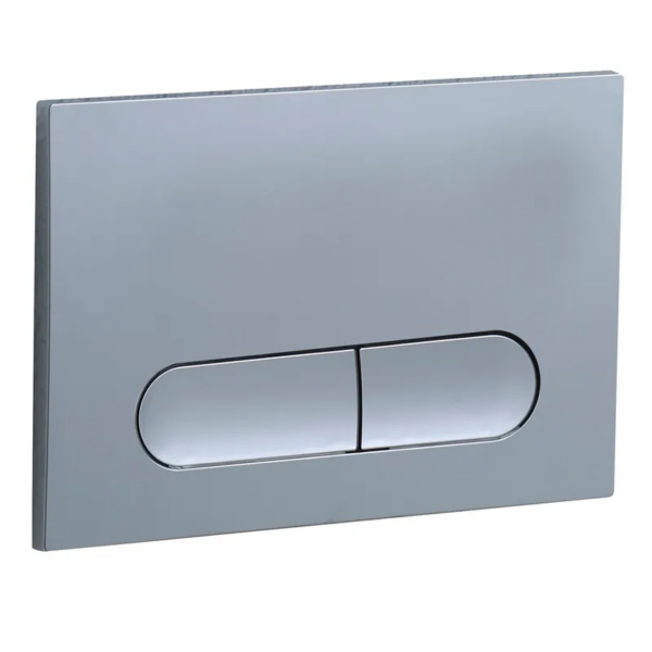 Панель змиву KOER KT-0608-01 240x160x10mm пластикова, кнопка закруглена (колір хром) Панель змиву KOER KT-0608-01 240x160x10mm пластикова, кнопка закруглена (колір хром)