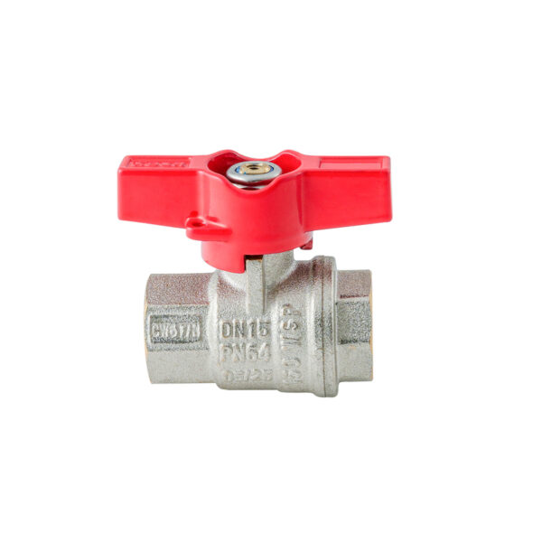 Кран кульовий ГГМ KOER EXTREME KE.217-15 - 1/2" FF ручка "метелик" червона