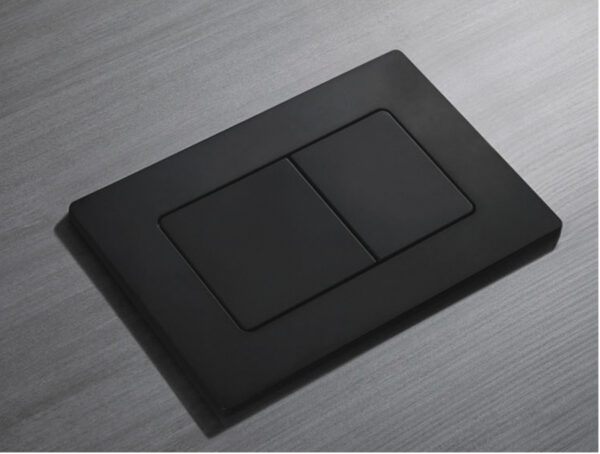Панель змиву KOER KT-0602-05 240x160x10mm пластикова, кнопка квадратна (колір чорний матовий) Панель змиву KOER KT-0602-05 240x160x10mm пластикова, кнопка квадратна (колір чорний матовий)