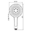 Лійка для душу KOER KP-0401-01, 3 функції (Колір хром) Лійка для душу KOER KP-0401-01, 3 функції (Колір хром)