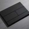 Панель змиву KOER KT-0603-05 240x160x10mm пластикова, кнопка лінійна (колір чорний матовий)