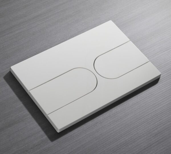 Панель змиву KOER KT-0604-03 240x160x10mm пластикова, кнопка закруглена (колір білий) Панель змиву KOER KT-0604-03 240x160x10mm пластикова, кнопка закруглена (колір білий)