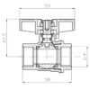 Кран кульовий ГГМ KOER EXTREME KE.217-20 - 3/4" FF ручка "метелик" червона