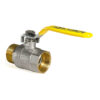 Кран кульовий KOER KR.215.G - 1 1/4" FM ГШВ YELLOW, ручка "важіль" жовта