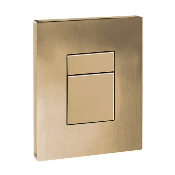Панель змиву KOER KT-0607-12 157x198x3mm пластикова, кнопка квадратна (колір матове золото)