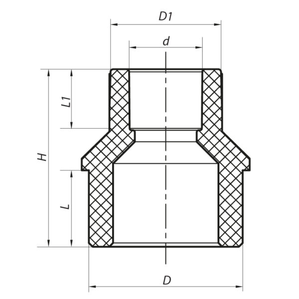 Муфта редукційна Нb 32x25 PPR Koer K0058.PRO Муфта редукційна Нb 32x25 PPR Koer K0058.PRO