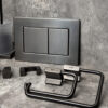 Панель змиву KOER KT-0612-07 240x160x10mm з нержавіючої сталі, кнопка квадратна (колір графіт) Панель змиву KOER KT-0612-07 240x160x10mm з нержавіючої сталі, кнопка квадратна (колір графіт)