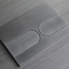 Панель змиву KOER KT-0604-07 240x160x10mm пластикова, кнопка закруглена (колір графіт)