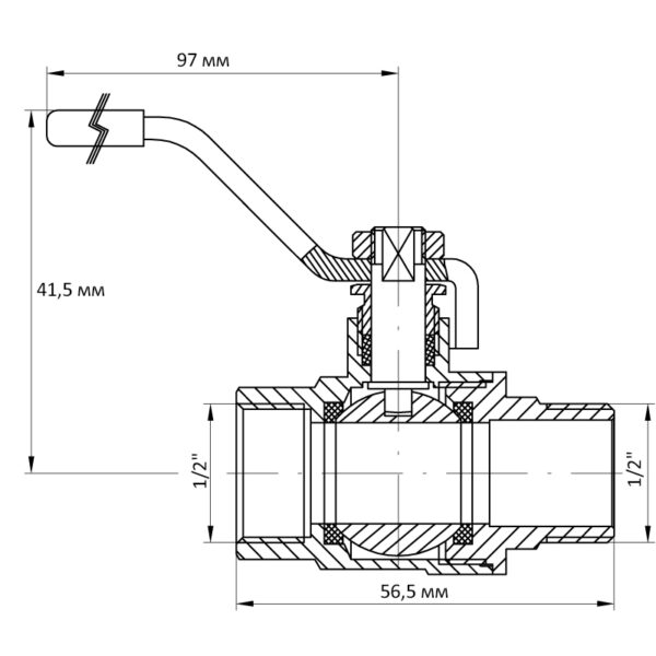 Кран кульовий Koer 1/2" ГШР (KR.215)