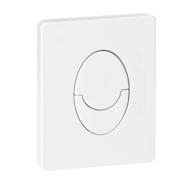 Панель змиву KOER KT-0606-03 157x198x3mm пластикова, кнопка закруглена (колір білий) Панель змиву KOER KT-0606-03 157x198x3mm пластикова, кнопка закруглена (колір білий)