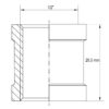 З'єднувальна муфта Koer KF.C06.WN - 1/2'' (Без нікелю) З'єднувальна муфта Koer KF.C06.WN - 1/2'' (Без нікелю)