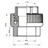 З'єднувальна муфта ВР 50x1.1/2F PPR Koer K0092.PRO
