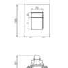 Панель змиву KOER KT-0607-01 157x198x3mm пластикова, кнопка квадратна (колір хром)