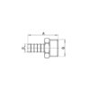 Штуцер для приєднання шланга Koer KF.U06M-10 - 1/2"x10mm M
