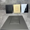 Панель змиву KOER KT-0607-07 157x198x3mm пластикова, кнопка квадратна (колір графіт) Панель змиву KOER KT-0607-07 157x198x3mm пластикова, кнопка квадратна (колір графіт)