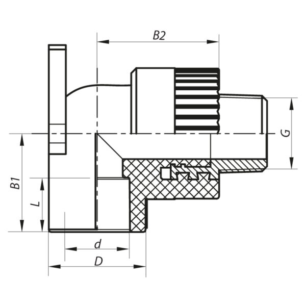 Кут інсталяційний ЗР 25x1/2M PPR Koer K0125.PRO Кут інсталяційний ЗР 25x1/2M PPR Koer K0125.PRO