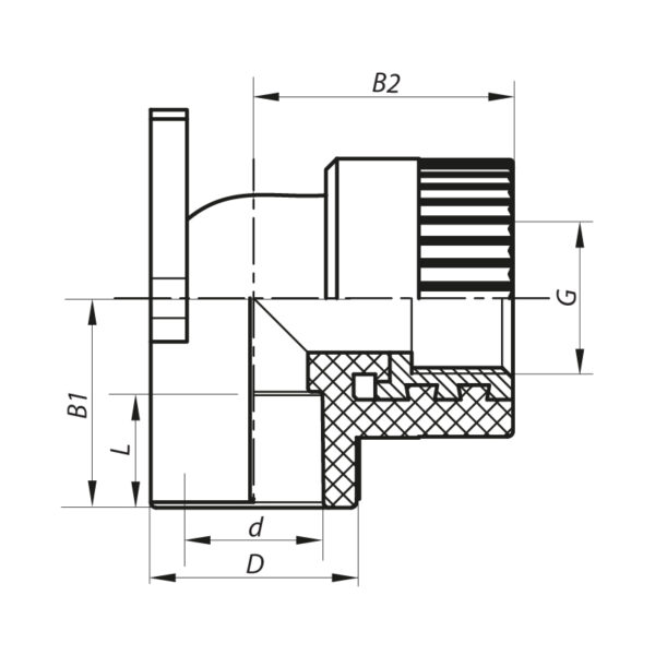 Кут інсталяційний ВР 20x1/2F PPR Koer K0123.PRO Кут інсталяційний ВР 20x1/2F PPR Koer K0123.PRO