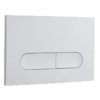 Панель змиву KOER KT-0608-03 240x160x10mm пластикова, кнопка закруглена (колір білий)