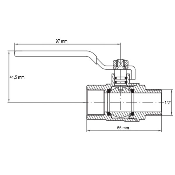 Кран кульовий Koer KG.205 - 1/2" FM ГШВ (газ) Кран кульовий Koer KG.205 - 1/2" FM ГШВ (газ)