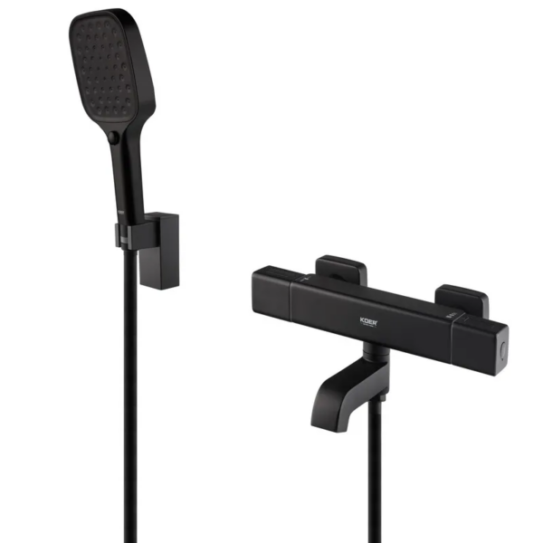 Змішувач для ванни термостатичний з коротким виливом KOER KB-47011-05 (Колір чорний) Змішувач для ванни термостатичний з коротким виливом KOER KB-47011-05 (Колір чорний)