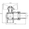 Кран з американкою 1/2" "антіпротечка"(Koer KR.228.W-Gi) кутовий білий Кран з американкою 1/2" "антіпротечка"(Koer KR.228.W-Gi) кутовий білий