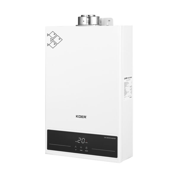 Газова колонка турбована KOER KWH.G0312 TURBO WHITE, 12 л/хв (колір білий)