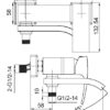 Змішувач для ванни з коротким виливом KOER KB-41007-04 (Колір хром+білий)