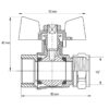 Кран кульовий Koer Wing 16x1/2M (KR.351)