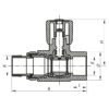 Кран радіаторний 20x1/2 прямий PPR Koer K0159.PRO Кран радіаторний 20x1/2 прямий PPR Koer K0159.PRO