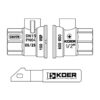 Кран кульовий ГШВ KOER EXTREME KE.215-15 - 1/2" FM ручка "важіль" червона Кран кульовий ГШВ KOER EXTREME KE.215-15 - 1/2" FM ручка "важіль" червона